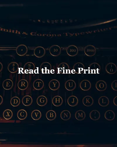 Cover image for Read the Fine Print
