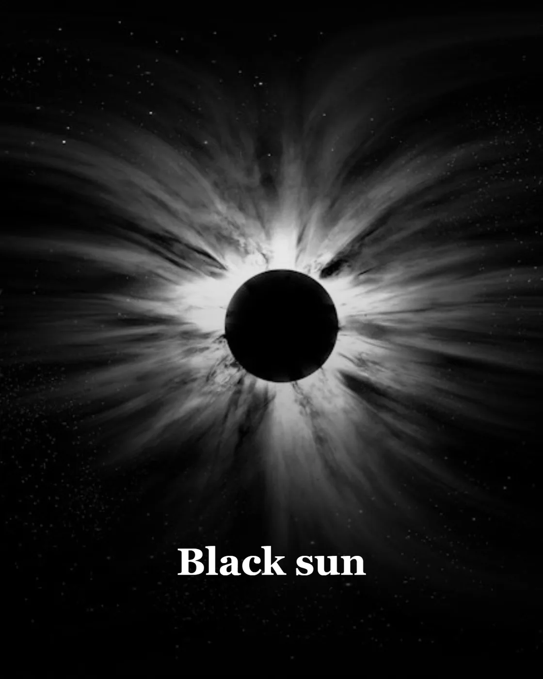 A solar eclipse with the sun's corona visible
