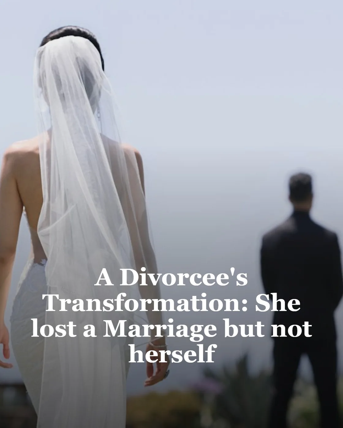 a woman in a wedding dress standing next to a man in a suit