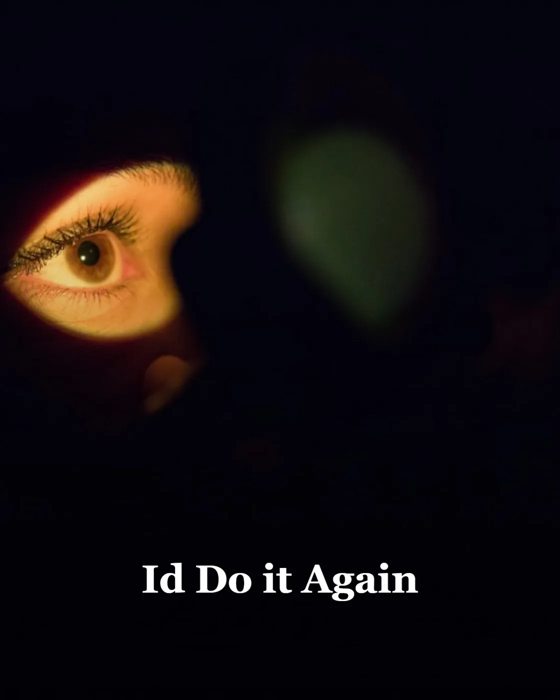 womans face with green eyes