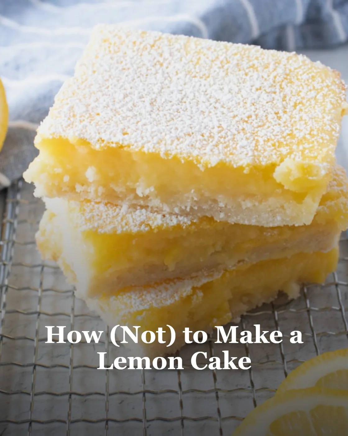 yellow cake on white and black checkered textile