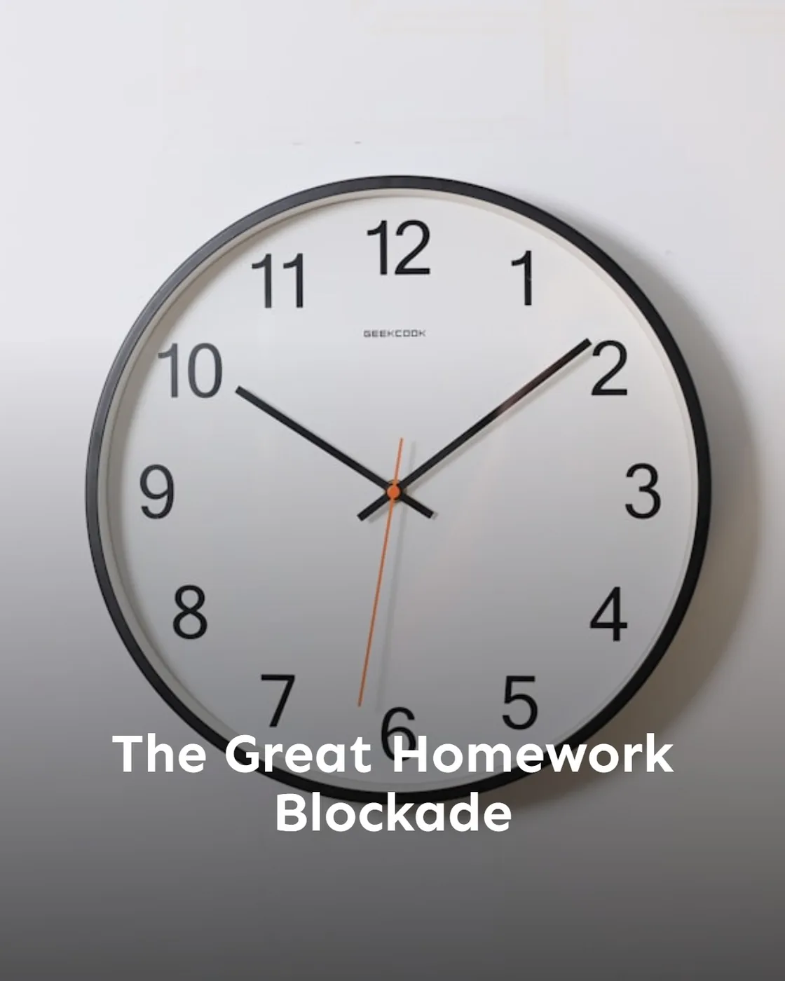 round analog wall clock pointing at 10:09