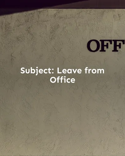 Cover image for Subject: Leave from Office